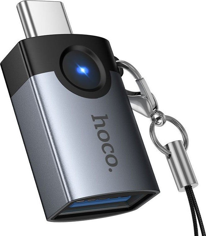 Адаптер Hoco UA46C Type-C-USB 3.0 (металлик) — фото 6