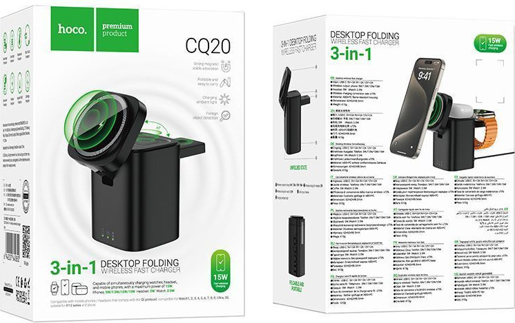 Зарядное устройство беспроводное Hoco CQ23 Super Fast (черный) — фото 6