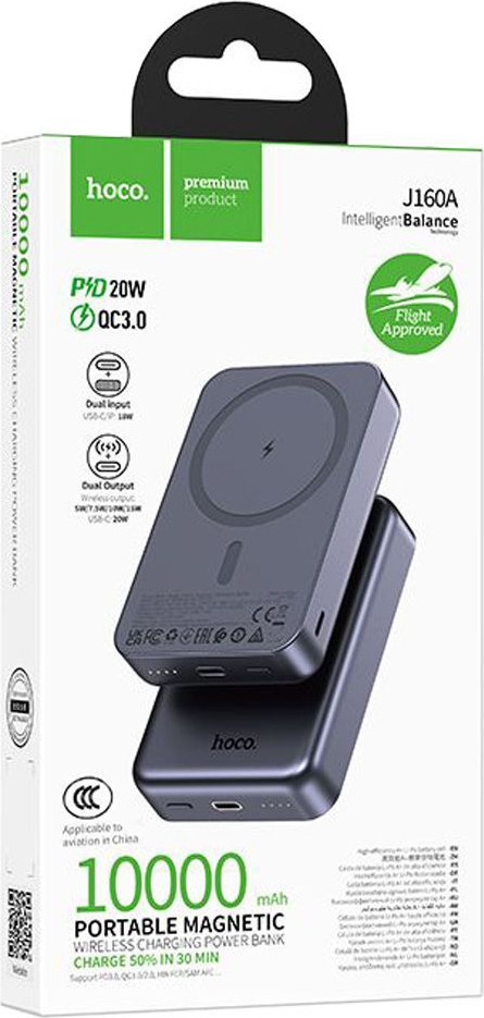 Портативное зарядное устройство Hoco J160A 10000mAh (металлик) — фото 6