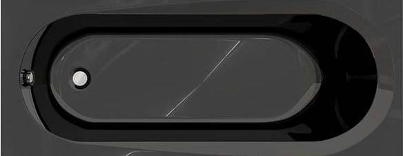 Ванна акриловая Alba Spa Baline 170x70 (черный глянец)