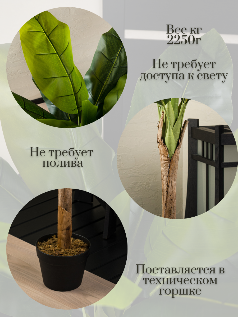 Искусственное растение Merry Bear Home Decor Банановое Дерево AX1272100 — фото 4