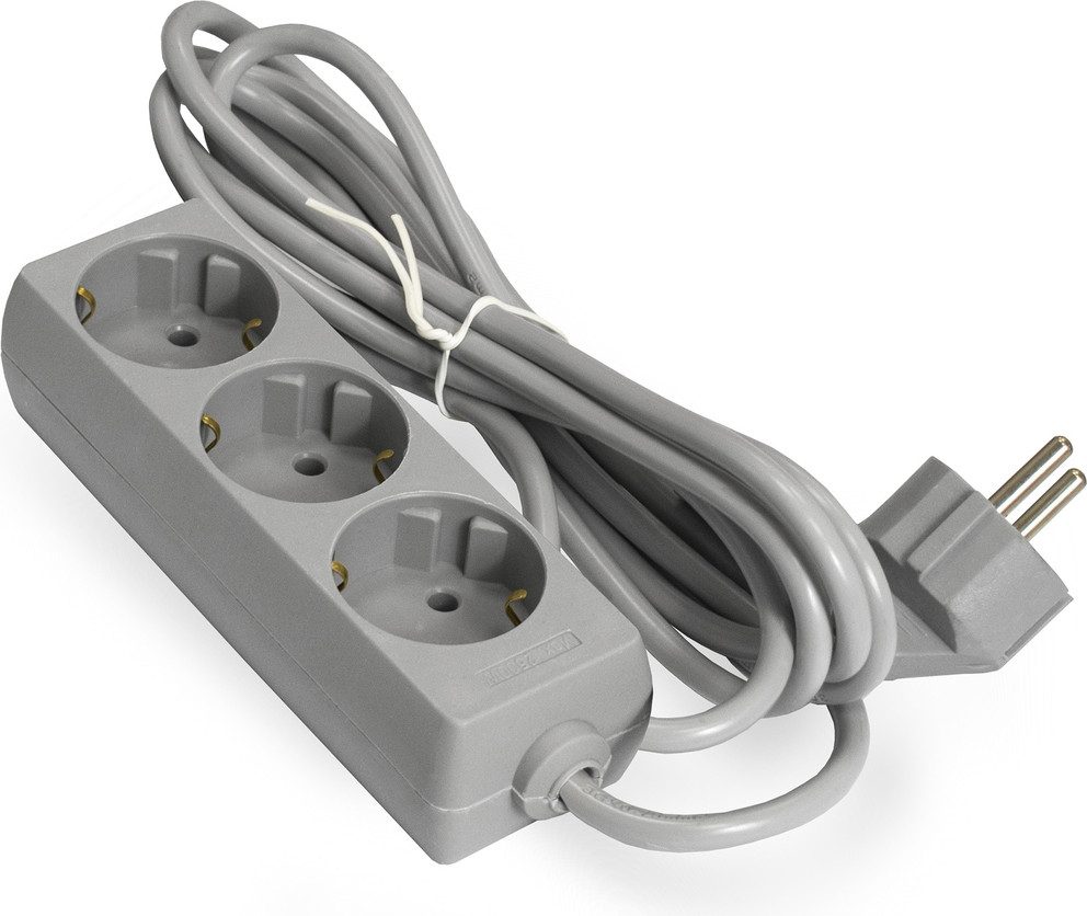 Удлинитель ExeGate ECE-3-1.8G / EX285802RUS (1.8м, серый)