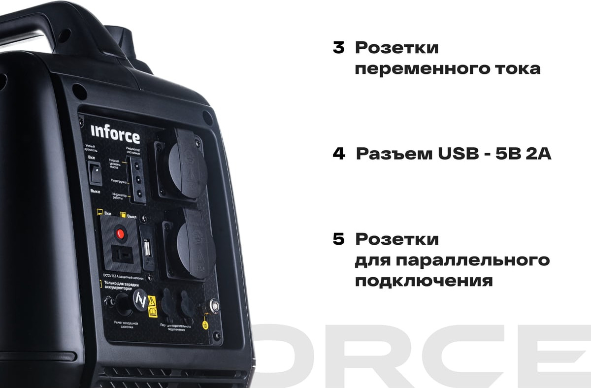 Инверторный генератор Inforce IGC 2000 — фото 4