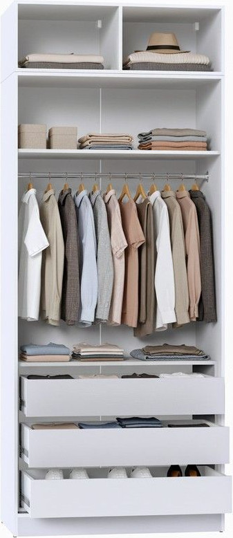 Шкаф Интермебель МР-28 580 2 зеркала (белый премиум) — фото 3