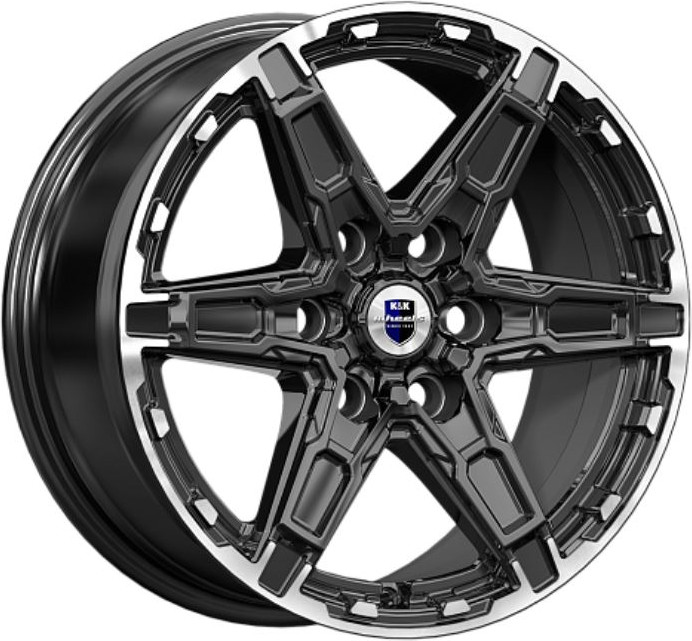 Литой диск K&K Дистрикт 18x8" 6x139.7мм DIA 100.1мм ET 36мм Черный бриллиант