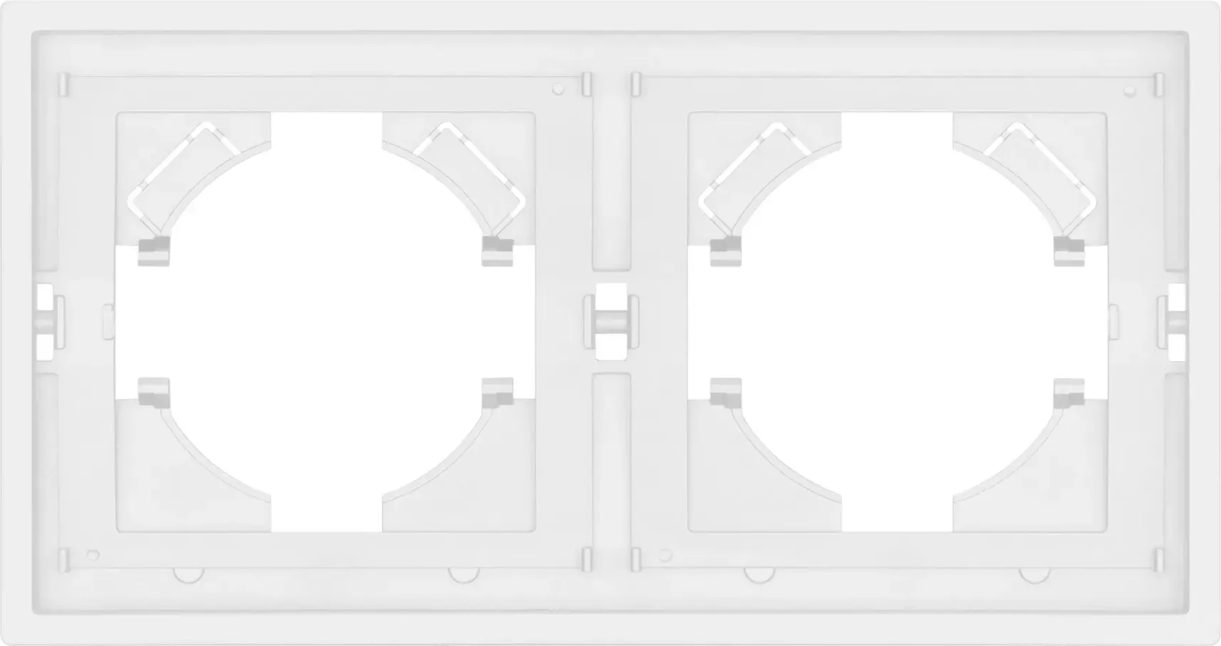 Рамка для выключателей и розеток Arlight FRM-TENDO-PL-2-WH / 053839 — фото 3