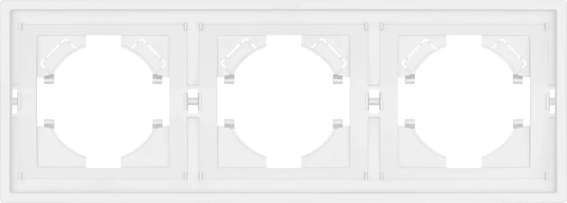 Рамка для выключателей и розеток Arlight FRM-TENDO-PL-3-WH / 053843 — фото 3