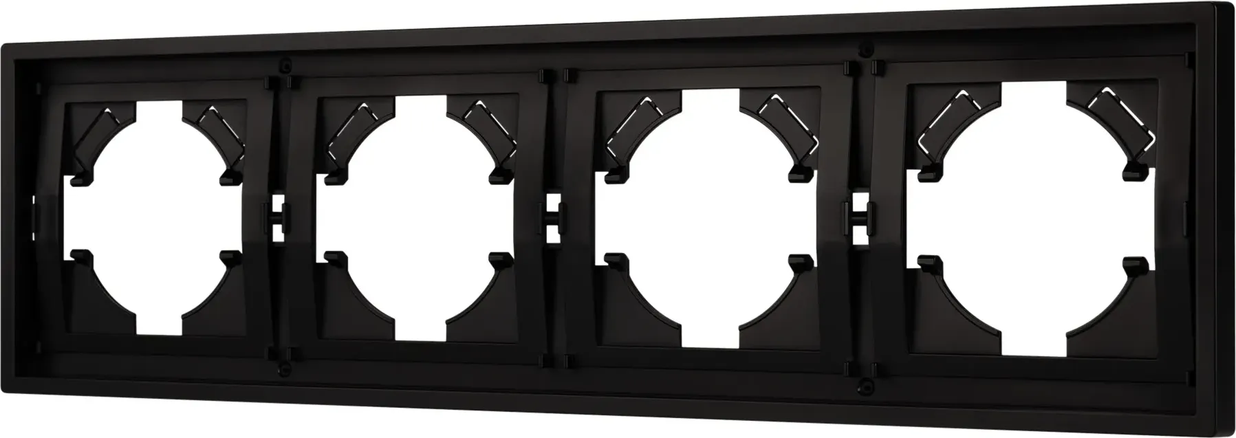 Рамка для выключателей и розеток Arlight FRM-TENDO-PL-4-BK / 053848