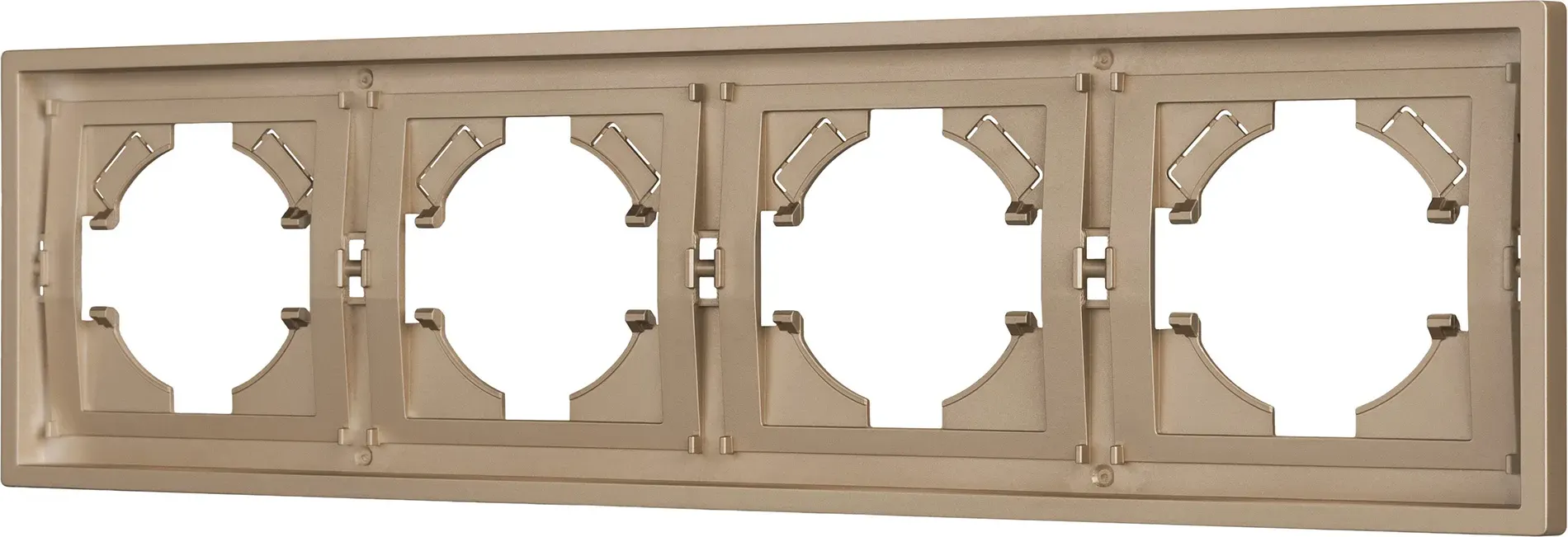 Рамка для выключателей и розеток Arlight FRM-TENDO-PL-4-GD / 053850