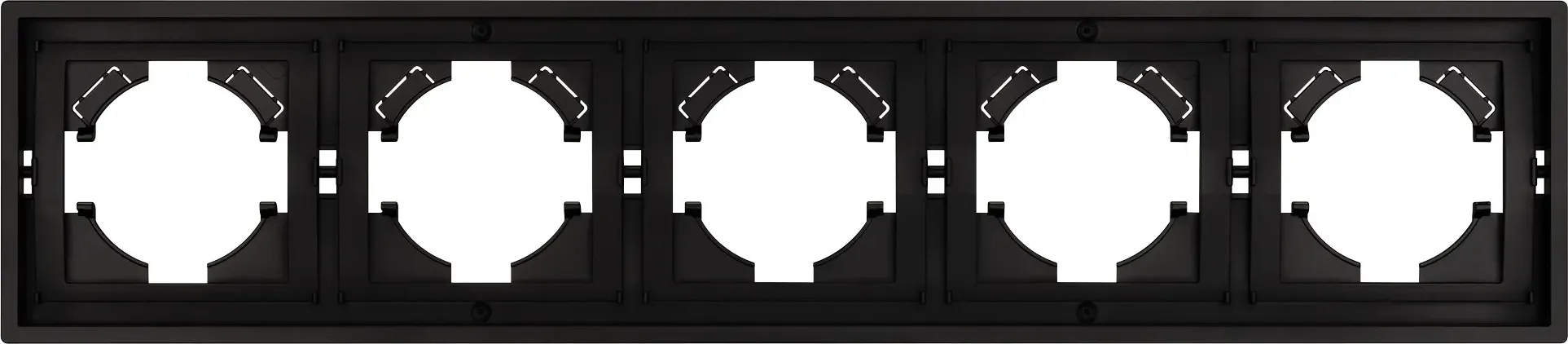 Рамка для выключателей и розеток Arlight FRM-TENDO-PL-5-BK / 053852 — фото 2