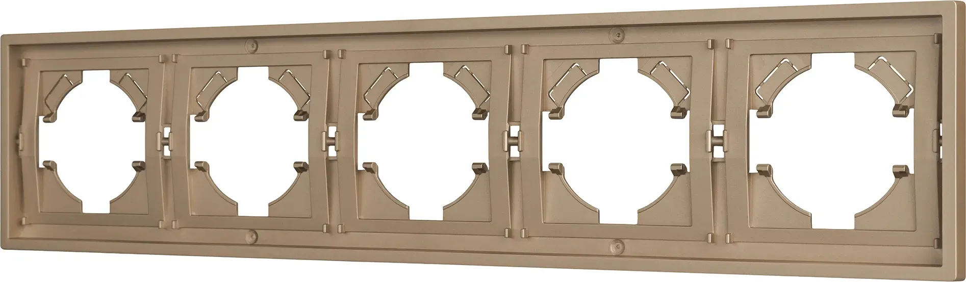 Рамка для выключателей и розеток Arlight FRM-TENDO-PL-5-GD / 053854