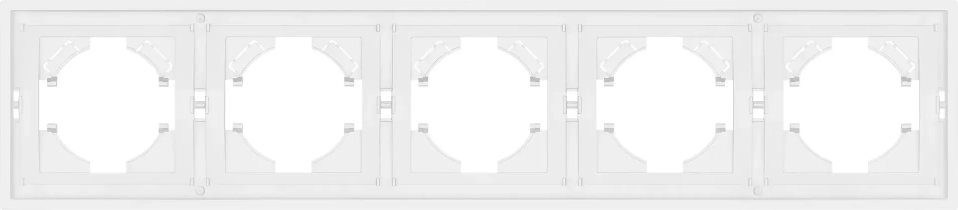 Рамка для выключателей и розеток Arlight FRM-TENDO-PL-5-WH / 053851 — фото 3
