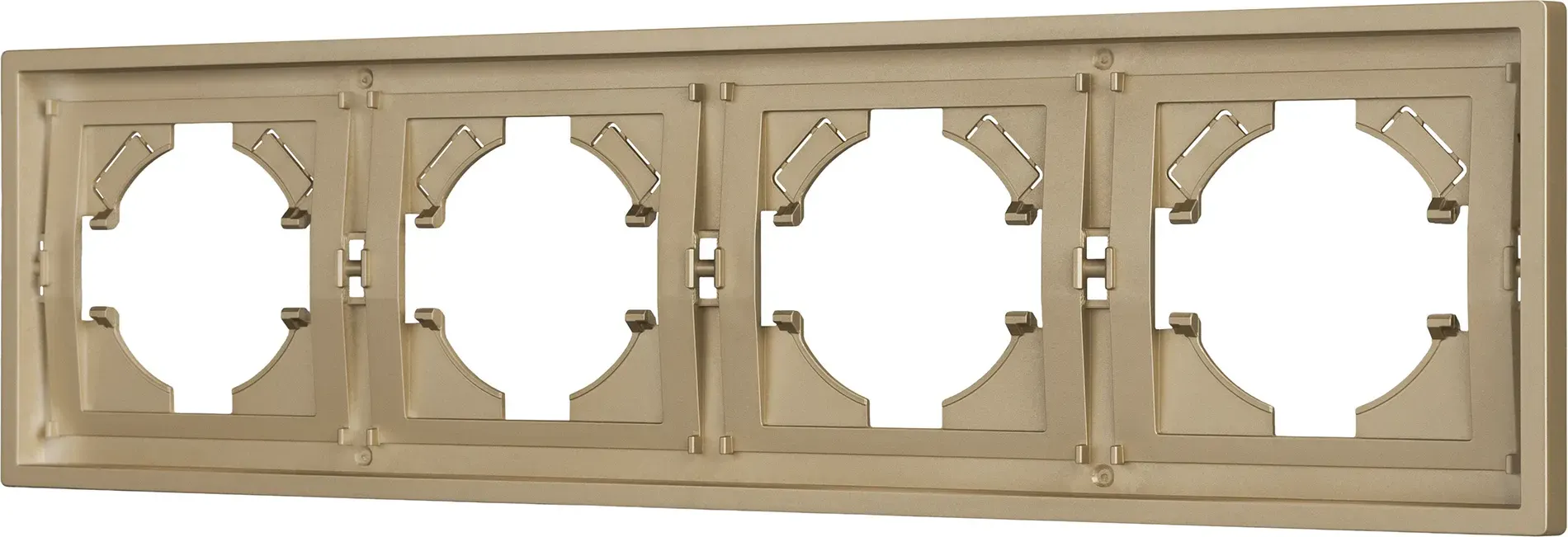 Рамка для выключателей и розеток Arlight FRM-TENDO-SFPL-4-GD / 054663