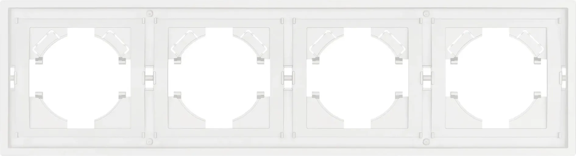 Рамка для выключателей и розеток Arlight FRM-TENDO-SFPL-4-WH / 054656 — фото 2