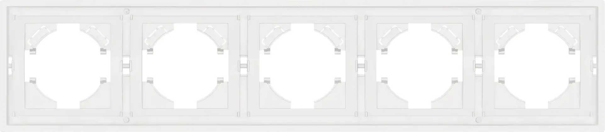 Рамка для выключателей и розеток Arlight FRM-TENDO-SFPL-5-WH / 054660 — фото 3