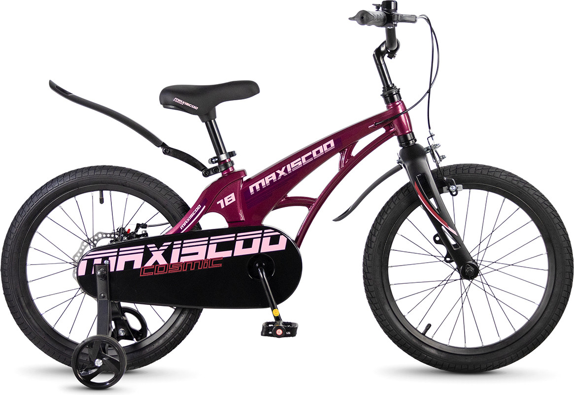 Детский велосипед Maxiscoo Cosmic Стандарт 18 2026 / MSC-C1856 (розовый глянцевый)