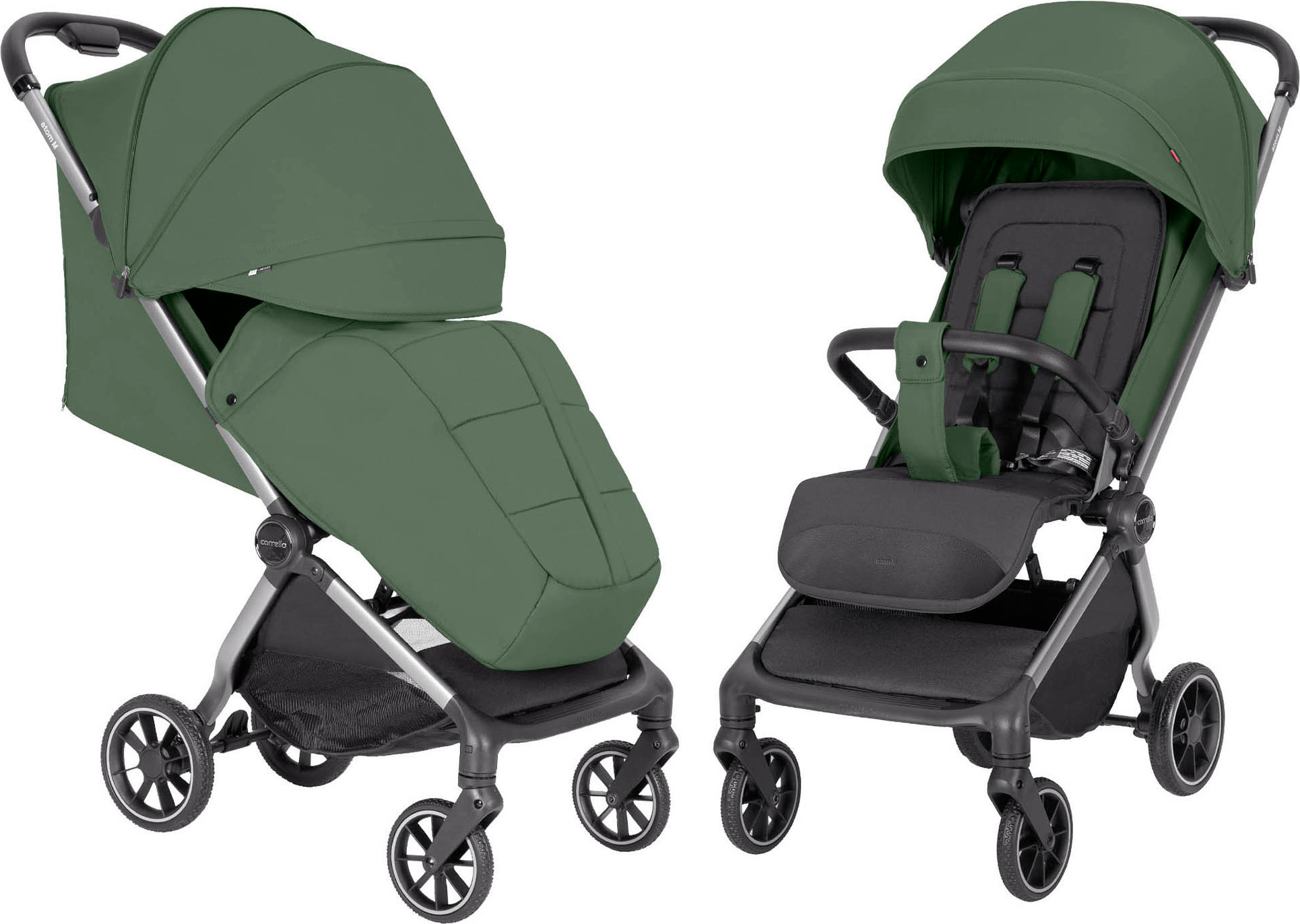 Детская прогулочная коляска Carrello Atom М / CRL-5527 (Echo Green 2025) — фото 2