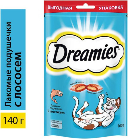 Лакомство для кошек Dreamies с лососем (140г) — фото 3
