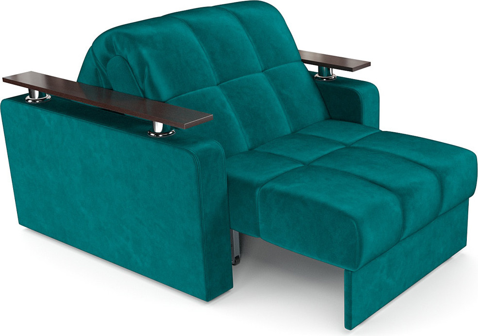 Кресло-кровать Mebel-Ars Бакли (бархат сине-зеленый Star Velvet 43 Black Green) — фото 5