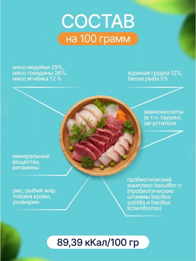 Влажный корм для кошек Ночной охотник Мясное ассорти в соусе для привередливых (85г) — фото 6