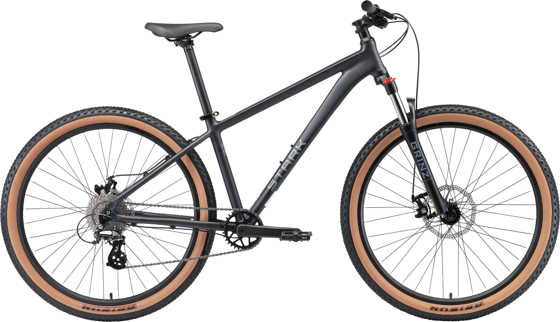 Велосипед STARK Indy 27.1 D 18 M (антрацит матовый/серо-золотой)