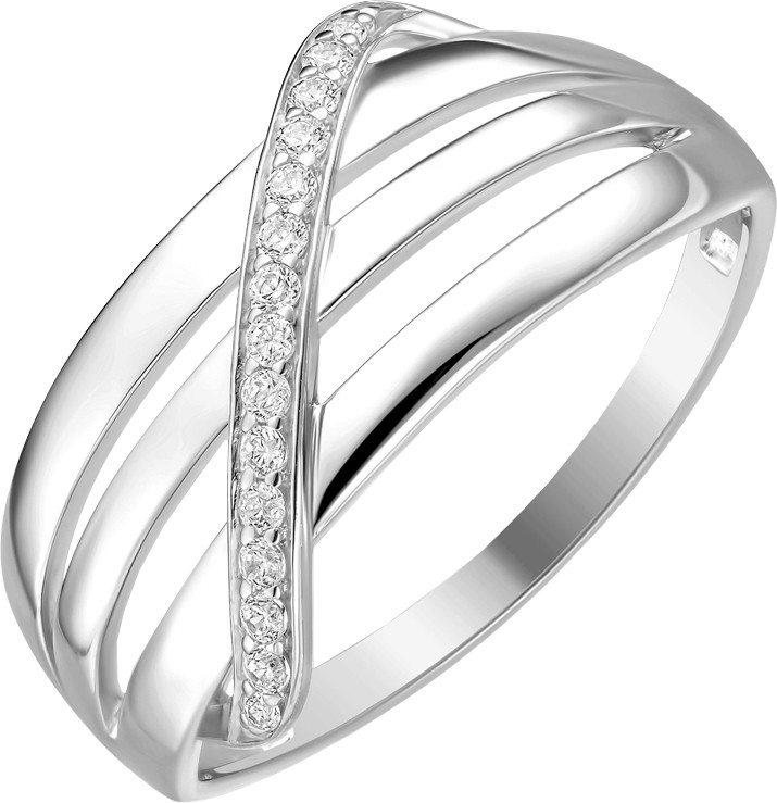 Кольцо из серебра 7 КАРАТ П1217-027С (р.17, с фианитами)