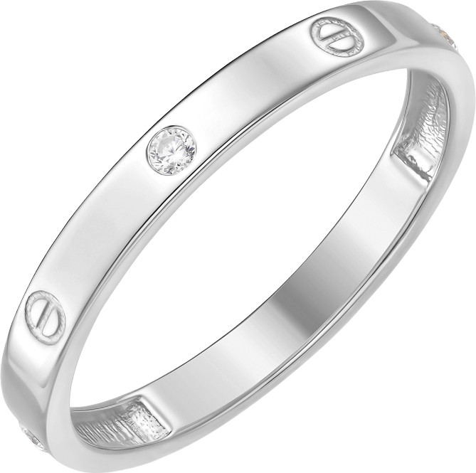 Кольцо из серебра 7 КАРАТ П1217-023С (р.19, с фианитами)