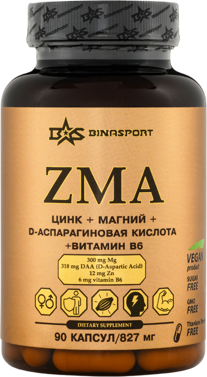 Витаминно-минеральный комплекс Binasport ZMA в капсулах N 90 (700мг)
