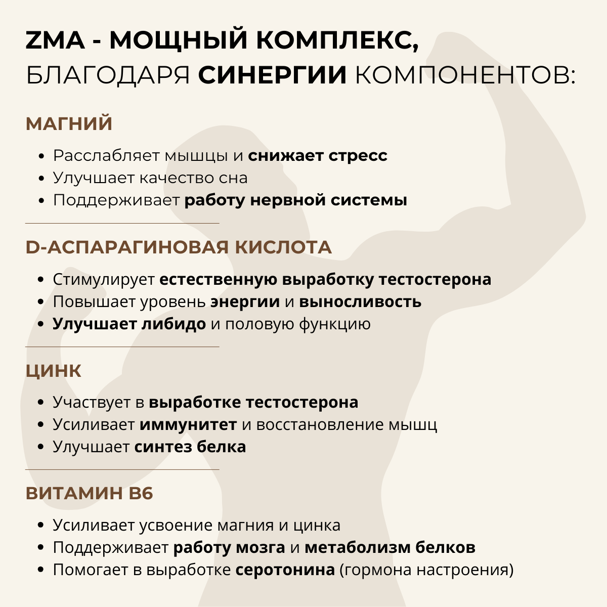 Витаминно-минеральный комплекс Binasport ZMA в капсулах N 90 (700мг) — фото 4