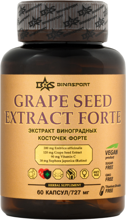 Пищевая добавка Binasport Экстракт виноградных косточек форте (60 капсул)