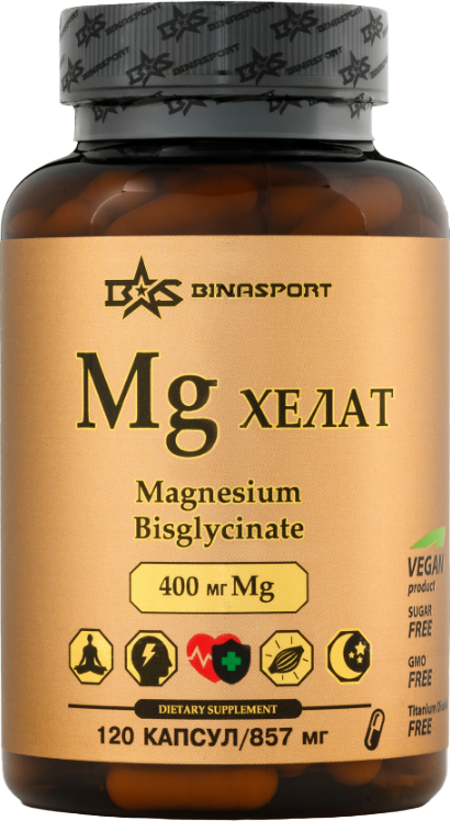 Минерал Binasport Хелат Магния 100мг (120 капсул)