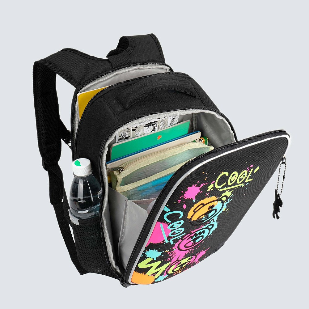 Школьный рюкзак Grizzly RAw-694-6 (черный) — фото 3