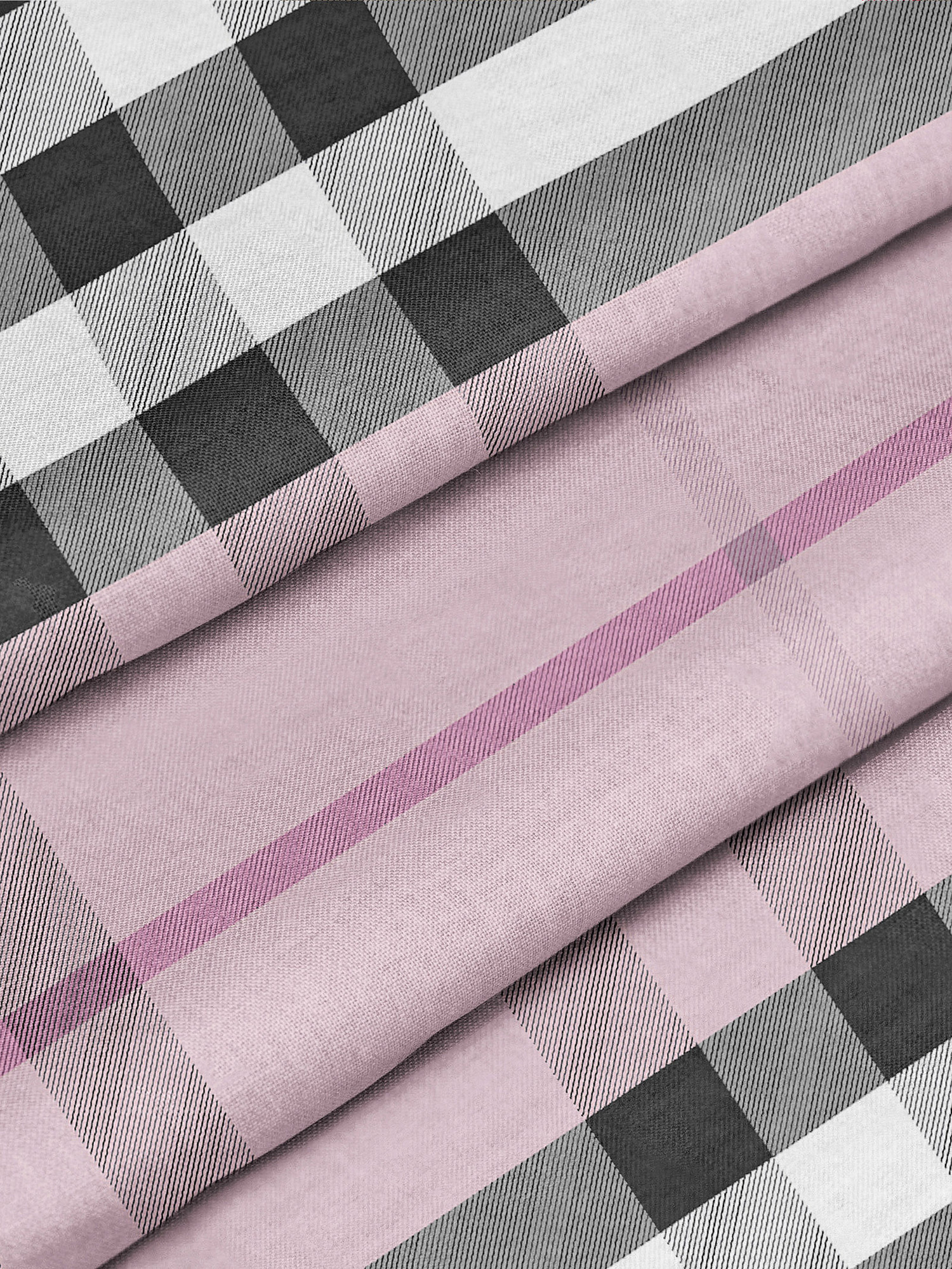 Комплект постельного белья Samsara Burberry 1.5сп 50x70 150-16 (розовый) — фото 4