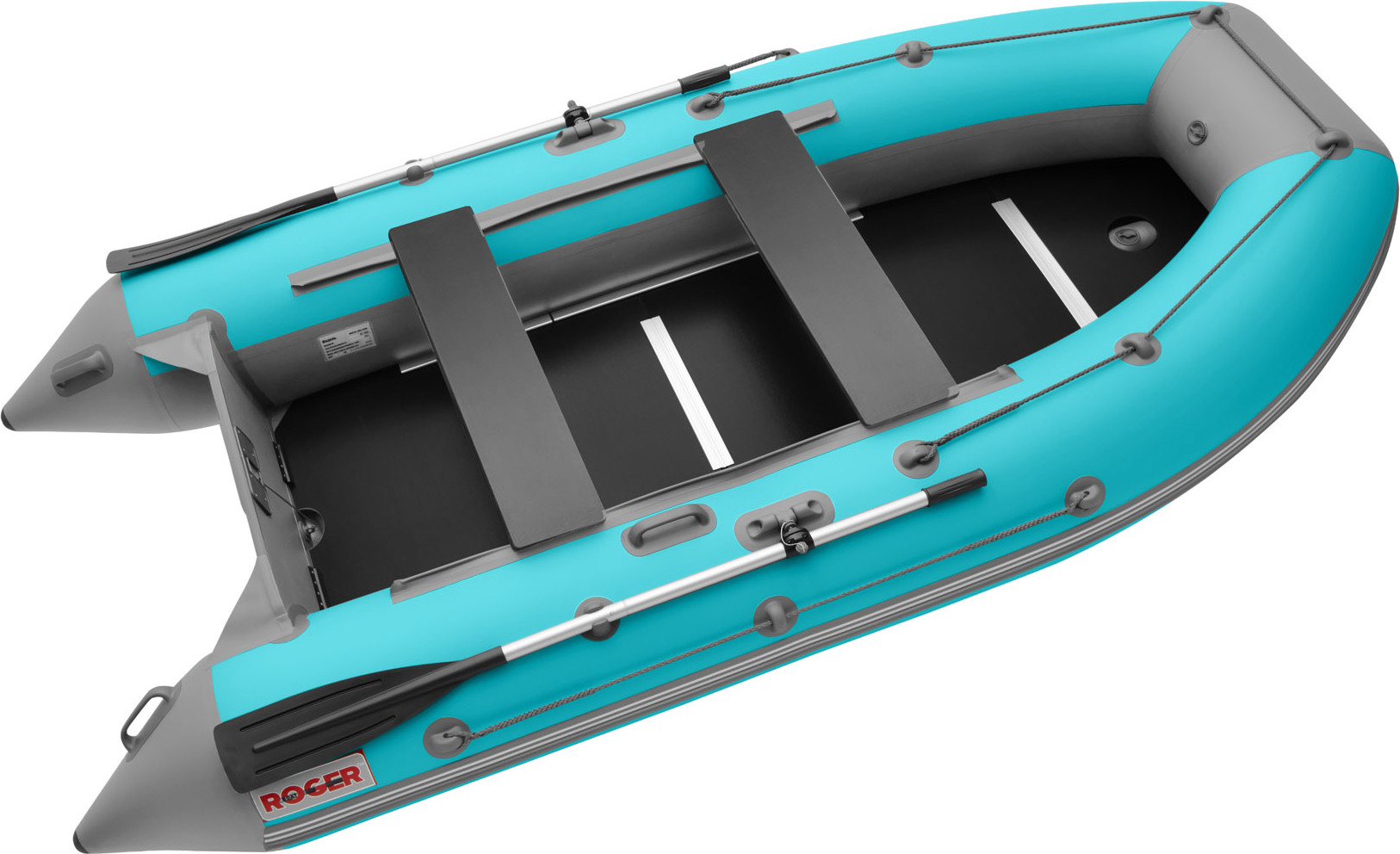 Надувная лодка Roger Boat Hunter keel 3000 (малокилевая, бирюзовый/серый комби)