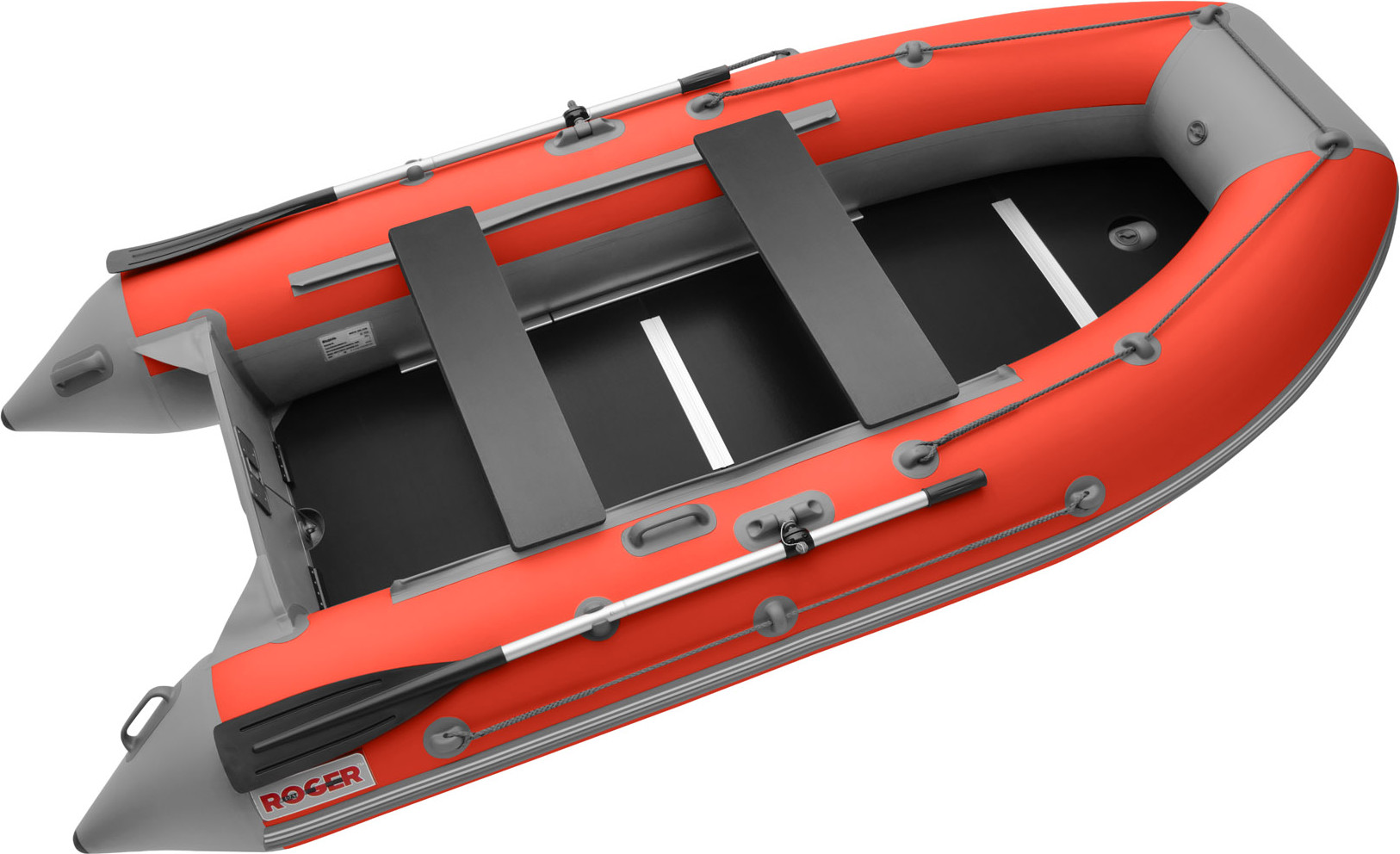Надувная лодка Roger Boat Hunter keel 3200 (малокилевая, красный/серый комби)