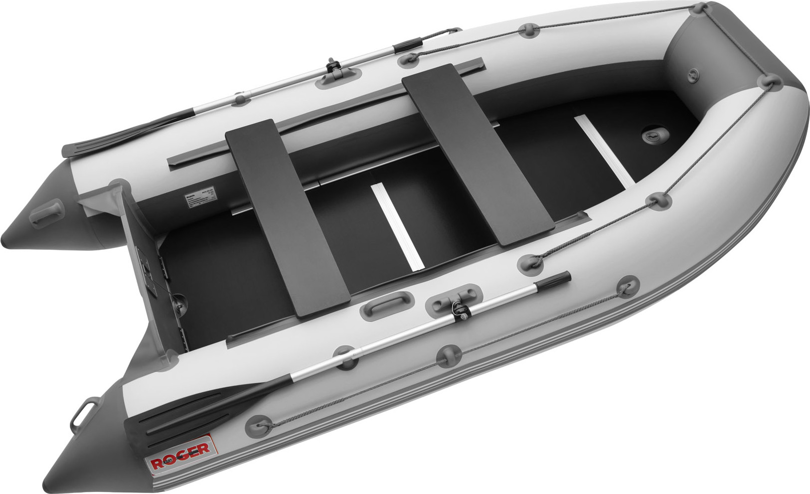 Надувная лодка Roger Boat Hunter keel 3200 (малокилевая, белый-графит комби)