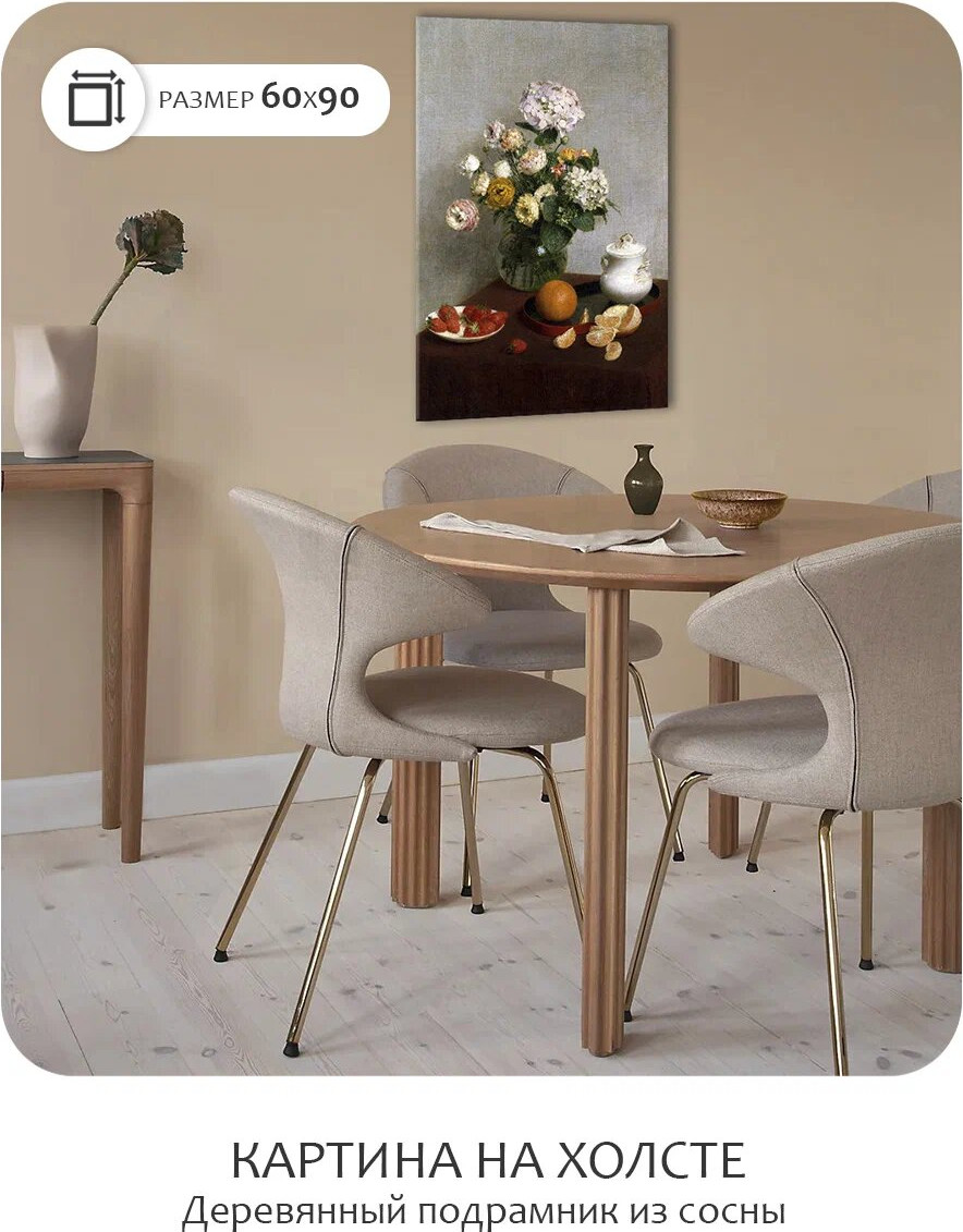 Картина Citydecor Цветы и фрукты. Генри Латур / 1.313 (60x90) — фото 2