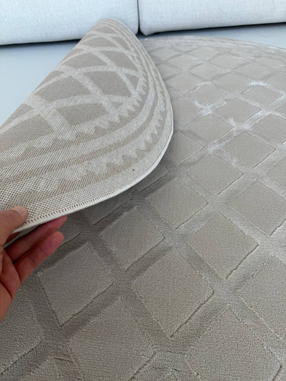 Ковер LAXMI Comfort 847 круг (2x2, Beige/Beige) — фото 6