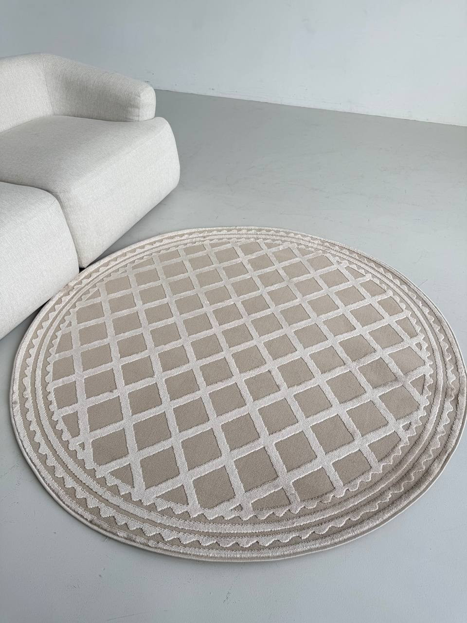 Ковер LAXMI Comfort 847 круг (2x2, Beige/Beige) — фото 2