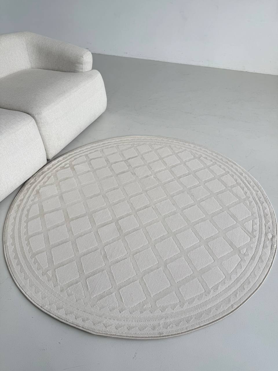 Ковер LAXMI Comfort 847 круг (2x2, Cream/Cream) — фото 2