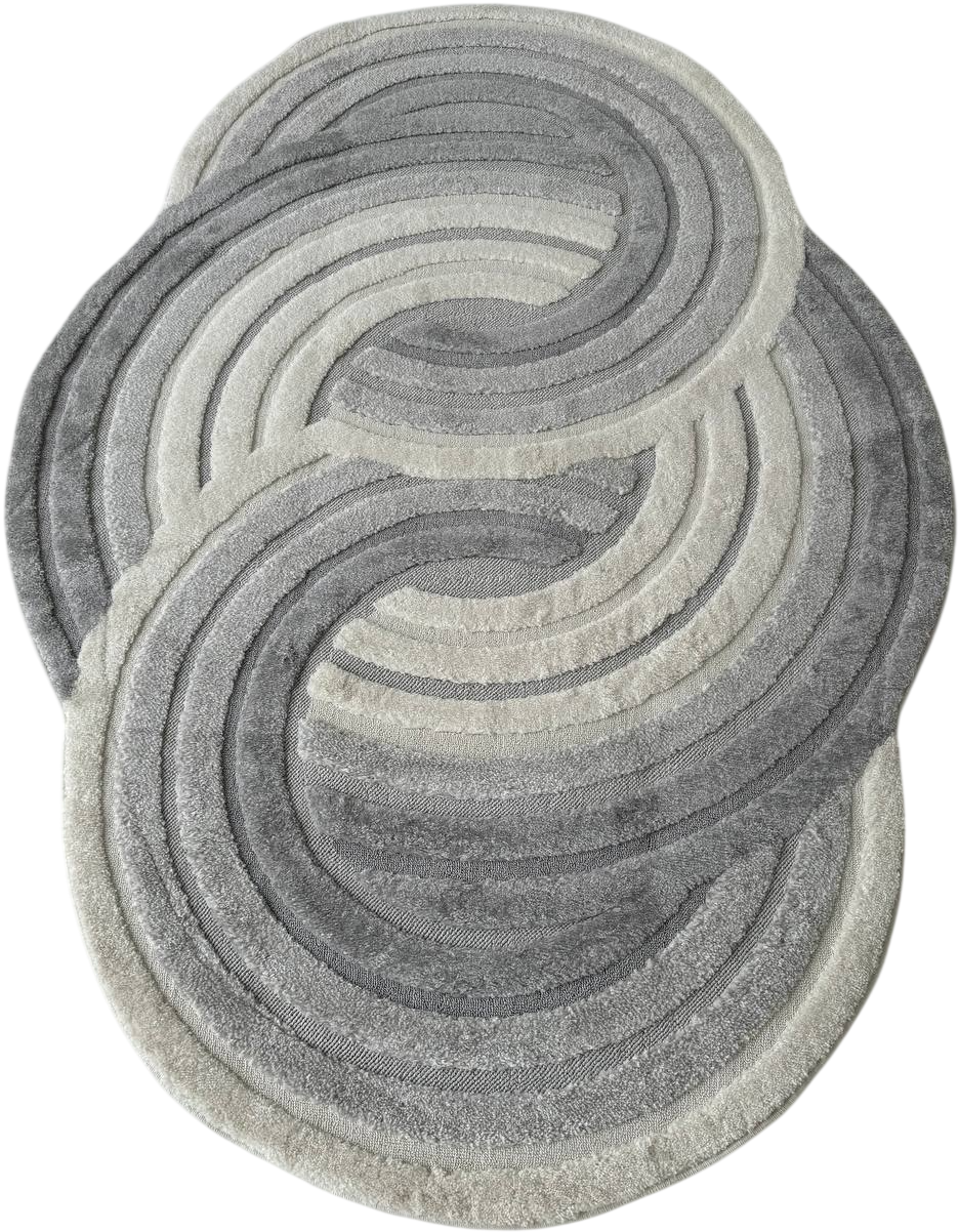 Коврик LAXMI New Quincey 2201 фигурная (1.2x1.8, Cream/Grey)