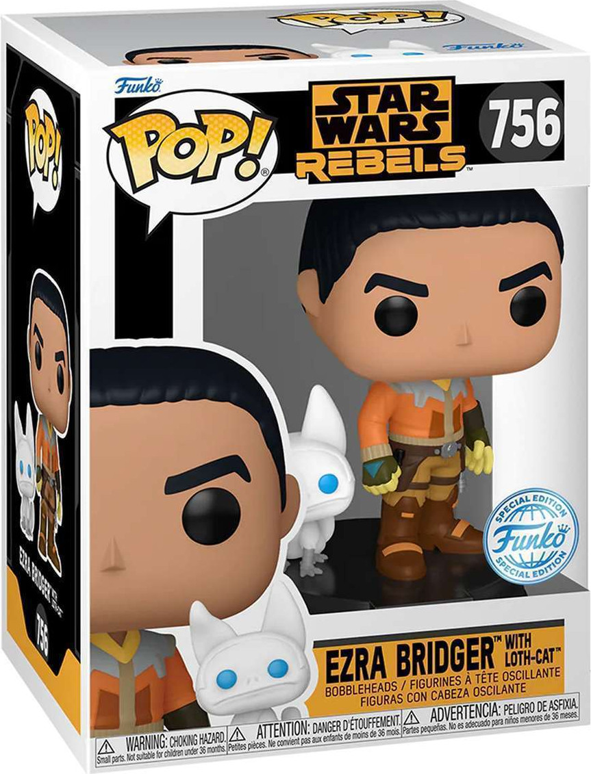 Фигурка коллекционная Funko POP! Star Wars Rebels S2. Ezra Bridger w/Loth-Cat Exc / Fun84429 — фото 2