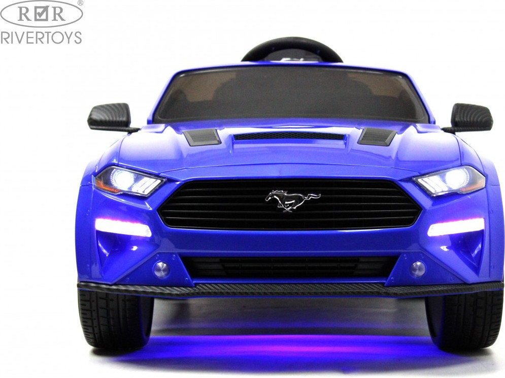 Детский автомобиль RiverToys Ford Mustang GT / A222MP (синий) — фото 6