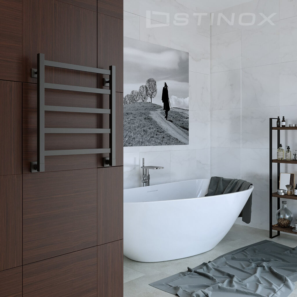 Полотенцесушитель водяной Stinox Prestige 50x60 бп 50 / pr60bos-1 (оружейная сталь) — фото 2
