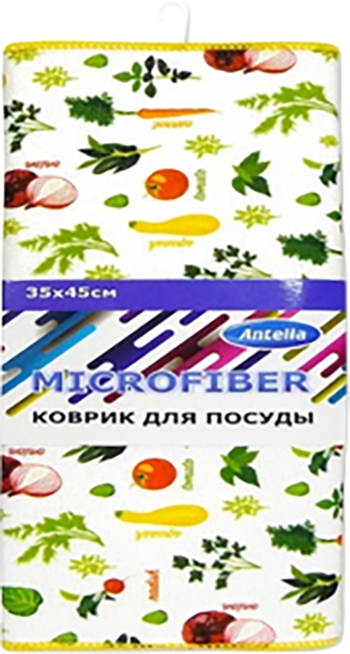 Коврик для сушки посуды Антелла 25006-Ж (желтый/овощи)