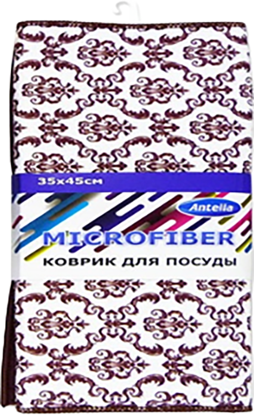 Коврик для сушки посуды Антелла 25006-К (коричневый/орнамент)