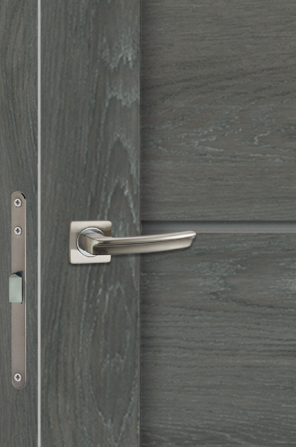 Дверь межкомнатная Velldoris Экошпон линия 1 со стеклом 80х200 / VD013556 (дуб шале графит/мателюкс) — фото 3