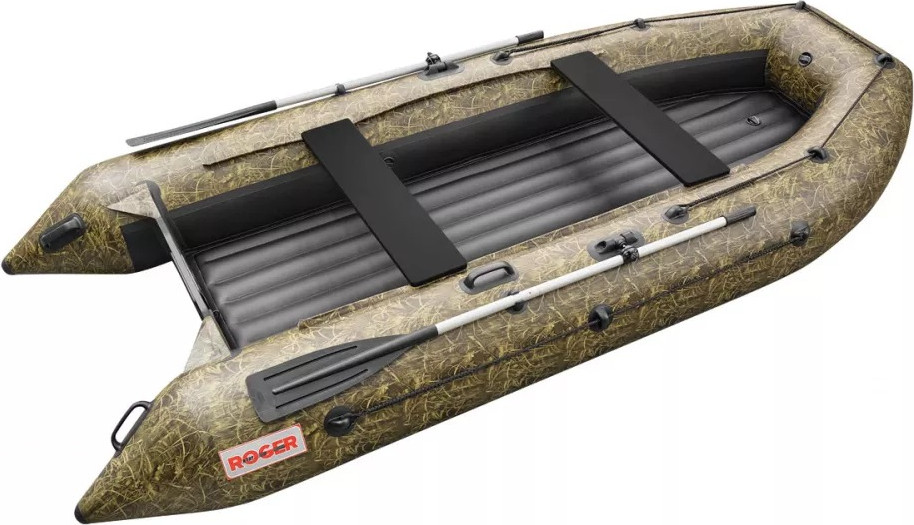 Надувная лодка Roger Boat Trofey 3100 (без киля, камуфляж камыш/черный комби)
