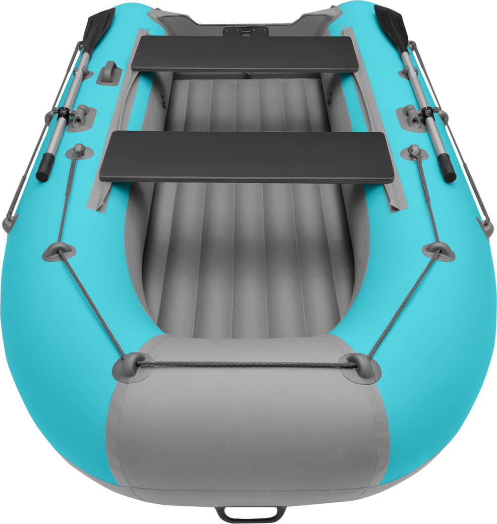 Надувная лодка Roger Boat Trofey 3300 (без киля, бирюзовый/серый комби) — фото 5