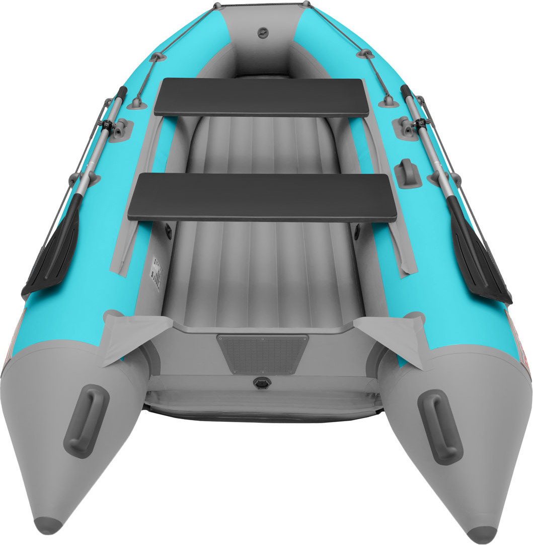Надувная лодка Roger Boat Trofey 3300 (без киля, бирюзовый/серый комби) — фото 6
